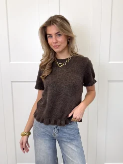 Top Noélie bruin