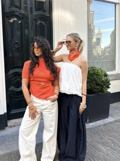 Top off shoulder Candice oranje