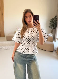 Top polkadots wit