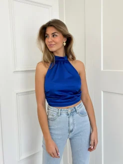 Top Scarlet electric blauw