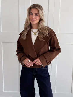 Trenchcoat jas Elena bruin