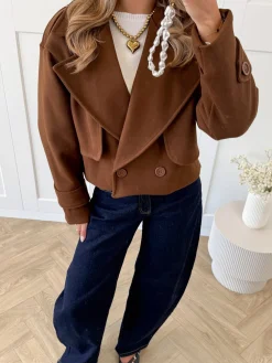 Trenchcoat jas Elena bruin