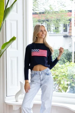 Trui America blauw