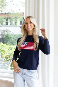 Trui America blauw