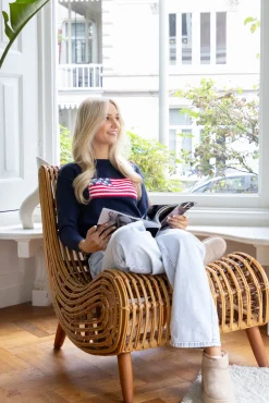 Trui America blauw