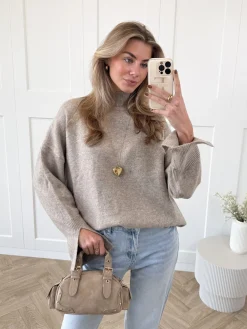 Trui Liora taupe