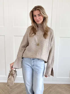 Trui Liora taupe