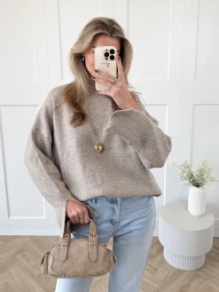 Trui Liora taupe