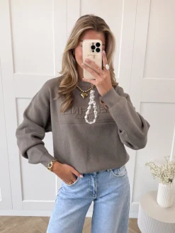 Trui Maren taupe