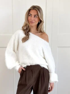 Trui off shoulder Didi wit