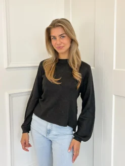 Trui open back Bobbie zwart