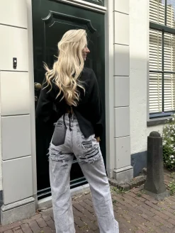 Trui open back Bobbie zwart