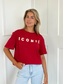 T-shirt Iconic rood