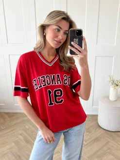 T-shirt Los Angeles rood