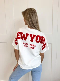 T-shirt New York rood