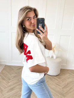 T-shirt New York rood