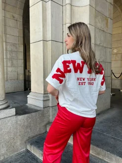 T-shirt New York rood
