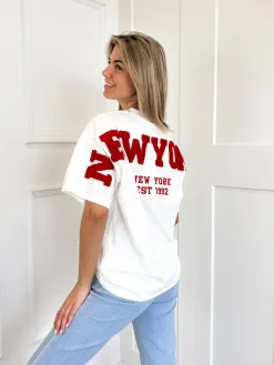 T-shirt New York rood