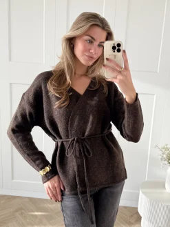 Vest Elina bruin