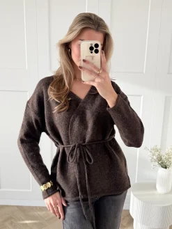 Vest Elina bruin