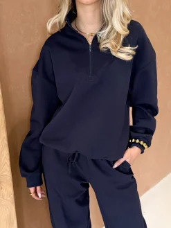 Zipper sweater Elira navy