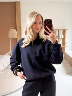Zipper sweater Elira navy