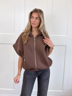 Zippervest Marivelle Bruin