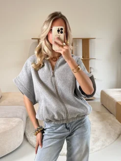 Zippervest Marivelle Grijs