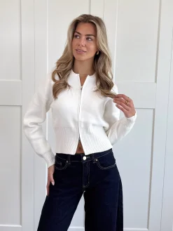 Zipper vest Zoë wit