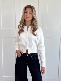 Zipper vest Zoë wit